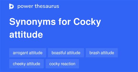 lobby synonym|synonyms for cocky attitude.